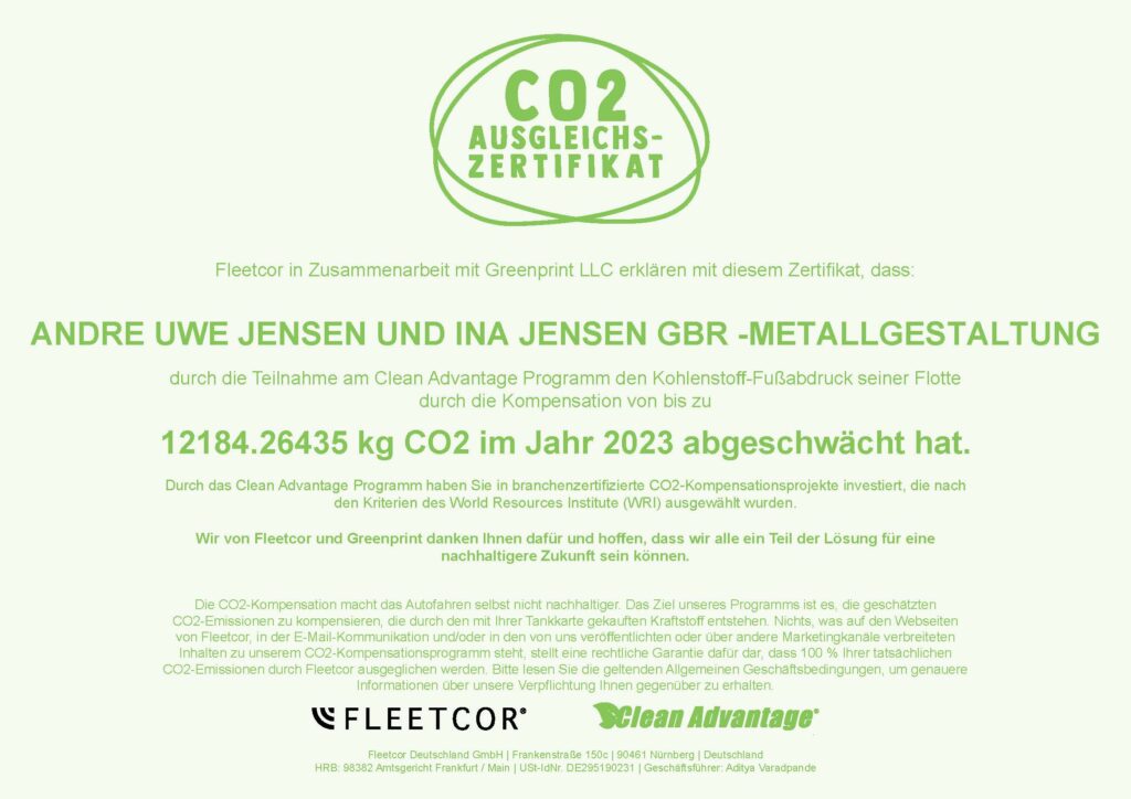Ihr Clean Advantage®-Zertifikat 2023